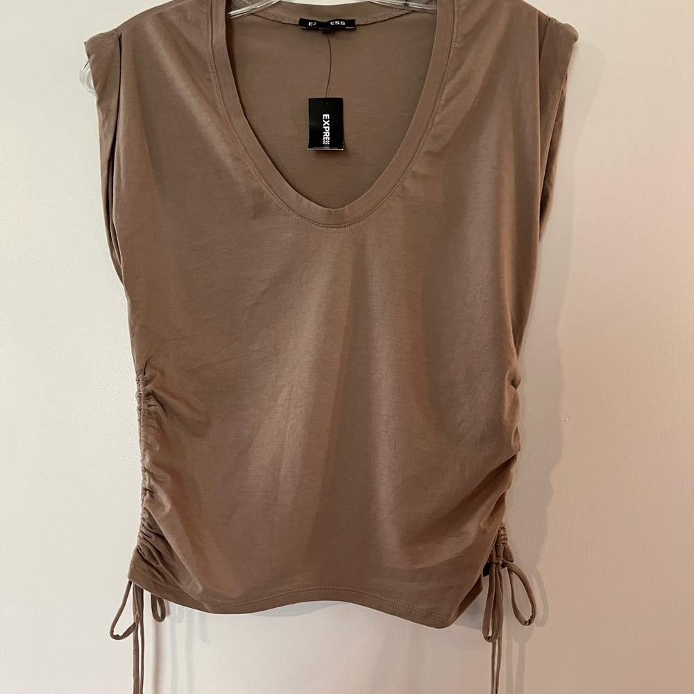 Brown Sleeveless Top